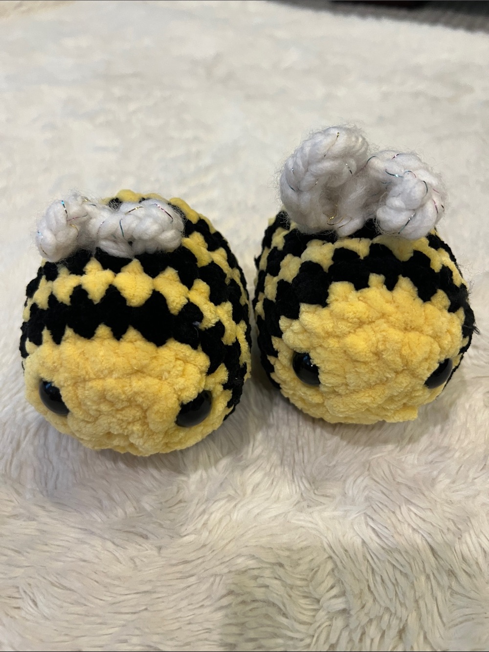 2 Crocheted Bumble Bee